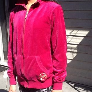 MK velour zip up jacket